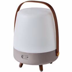 Lampe LED nomade Bluetooth Lite-up Play - Hauteur : 40 cm - Diamètre : 40 cm - Matériau : PE / Bois / Caoutchouc de silicone ...