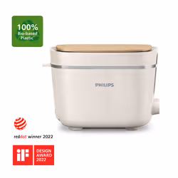 Philips Eco Conscious Edition HD2640/10 Grille-pain - plastiques 100% biosourcés², 2 part(s), Blanc, Boutons, Rotatif, Chine, ...