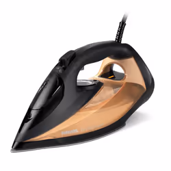 Philips 7000 series DST7040/80 Fer à vapeur HV noir/doré, Fer à vapeur, Semelle SteamGlide Elite, 2 m, 250 g/min, Noir, Or, 5 ...