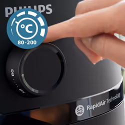 Philips Airfryer Série 1000 NA120/00 Friteuse à Air Chaud 4,2 L Noir 1500W - Vue supplémentaire 8