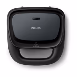 Préparez des croque-monsieur croustillants avec l'appareil Philips HD2331/90. Sa puissance de 750 W et ses plaques antiadhési ...