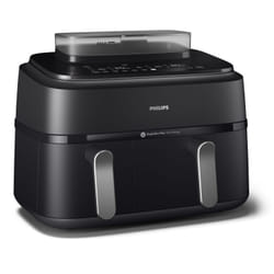 Philips 5000 series NA551/00 Friteuse à air chaud Double 9L 2750W Noir, Argent