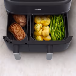 Philips 5000 series NA551/00 Friteuse à air chaud Double 9L 2750W Noir, Argent - Vue supplémentaire 3