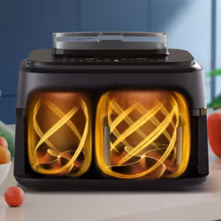 Philips 5000 series NA551/00 Friteuse à air chaud Double 9L 2750W Noir, Argent - Vue supplémentaire 4