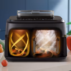Philips 5000 series NA551/00 Friteuse à air chaud Double 9L 2750W Noir, Argent - Vue supplémentaire 5