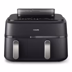 Philips 5000 series NA551/00 Friteuse à air chaud Double 9L 2750W Noir, Argent - Vue supplémentaire 8