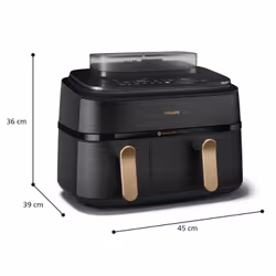 Philips 5000 series NA552/00 Friteuse à air chaud Double 9L 2750W Noir - Vue supplémentaire 3