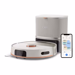 Philips Robot aspiration et lavage HomeRun série 5000, Sac à poussière, Beige, Acrylonitrile-Butadiène-Styrène (ABS), 0,26 L, ...
