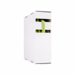 enquête 10 m Taux de retreint: 2:1 jaune-vert Ø intérieur nominal (avant réduction): 9.50 mm livraison Boîte + Bobine + Gaine ...