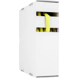 Hongshang - 2111134048 Gaine thermorétractable sans colle jaune 25.40 mm 12.70 mm Taux de retreint:2:1 5 m