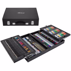 Malette de peinture - ECD GERMANY - Deluxe - 174 pièces - Crayons pastels acrylique