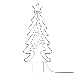 ECD Germany Sapin de Noël LED 87 cm