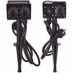 Prise avec 4 prises 2+2 pour l extérieur ip44