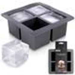 Moule à glaçons - Xxl Cube Maker - Silicone - 155x155x6 cm - 4 cubes XXL - Facile à nettoyer