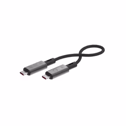 LINQ byELEMENTS USB4 PRO Cable - 0.3m, 0,3 m, USB C, USB C, USB4 Gen 3x2, 40000 Mbit/s, Noir, Gris