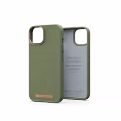 Njord byELEMENTS Suede Comfort+ Case - iPhone 14 - Olive, Housse, Apple, iPhone 14, 15,5 cm (6.1"), Olive