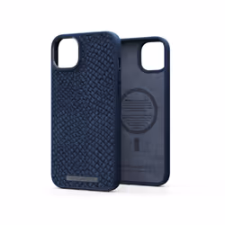 Njord byELEMENTS Salmon Leather Magsafe Case - iPhone 14 Plus - Blue, Housse, Apple, iPhone 14 Plus, 17 cm (6.7"), Bleu