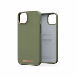 Njord byELEMENTS Suede Comfort+ Case - iPhone 14 Plus - Olive, Housse, Apple, iPhone 14 Plus, 17 cm (6.7"), Olive