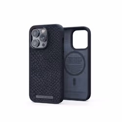 Njord byELEMENTS Salmon Leather Magsafe Case - iPhone 14 Pro - Black