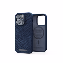 Njord byELEMENTS Salmon Leather Magsafe Case - iPhone 14 Pro -Blue