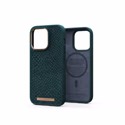 Njord byELEMENTS Salmon Leather Magsafe Case - iPhone 14 Pro - Green, Housse, Apple, iPhone 14 Pro, 15,5 cm (6.1"), Vert