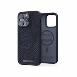 Njord byELEMENTS Salmon Leather Magsafe Case - iPhone 14 Pro Max - Black
