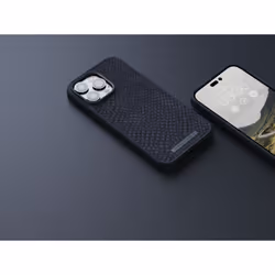 Njord byELEMENTS Salmon Leather Magsafe Case - iPhone 14 Pro Max - Black - Vue supplémentaire 25