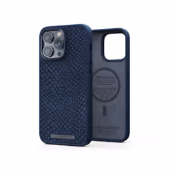 Njord byELEMENTS Salmon Leather Magsafe Case - iPhone 14 Pro Max - Blue