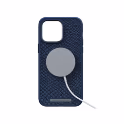 Njord byELEMENTS Salmon Leather Magsafe Case - iPhone 14 Pro Max - Blue
