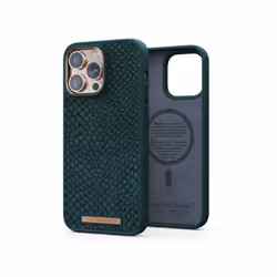 Njord byELEMENTS Salmon Leather Magsafe Case - iPhone 14 Pro Max - Green