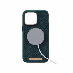 Njord byELEMENTS Salmon Leather Magsafe Case - iPhone 14 Pro Max - Green