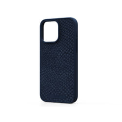 Njord byELEMENTS Salmon Leather Magsafe Case for iPhone 15 Pro Max, Bleu