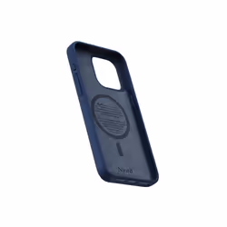 Njord byELEMENTS Salmon Leather Magsafe Case for iPhone 15 Pro Max, Bleu