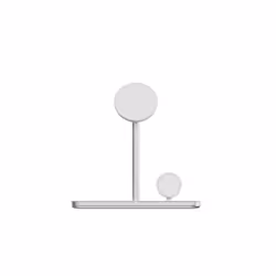 LINQ byELEMENTS 3in1 Qi2 Wireless Charging Stand, Intérieure, Secteur, Recharge sans fil, Argent, Blanc