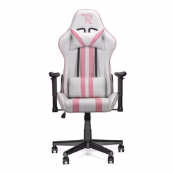 Chaise Gaming - RANQER - Felix - Ergonomique - Dossier réglable - Cuir PU - Blanc/Rose