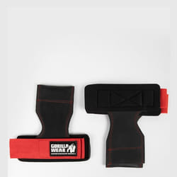 Grips de tirage - Gorilla Wear - Lifting Grips - Noir/Rouge - Taille unique - Adulte