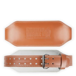 Ceinture de force en cuir rembourré 6 pouces - GORILLA WEAR - Marron - Musculation - Haltérophilie
