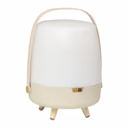 Kooduu - lampe haut-parleur - portable et sans fil - connexion bluetooth et son haute fidélité, couleur beige - lite-up play  ...