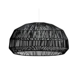 Lampe à Suspension - BAMBOO - Aaron - Noir - D43xH25cm - Design Contemporain
