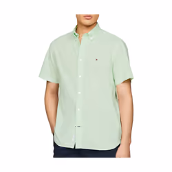 Chemise Blanche/Verte Homme Tommy Hilfiger Gingham