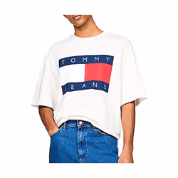 T-shirt Blanc Homme Tommy Hilfiger Big Flag