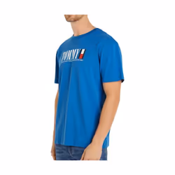 T-shirt Bleu Homme Tommy Hilfiger Dna