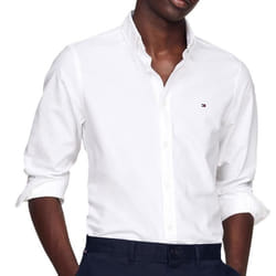 Chemise Manches Longues Blanches Homme Tommy Hilfiger Oxford