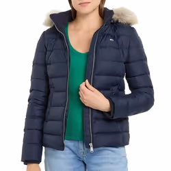 Doudoune Marine Femme Tommy Hilfiger Basic Hooded