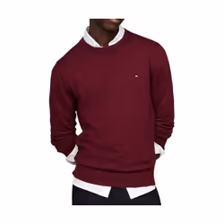 Pull Bordeaux Homme Tommy Hilfiger Essential Crew