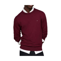 Pull Bordeaux Homme Tommy Hilfiger Essential Crew