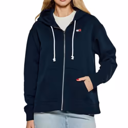 Sweat Zippé Marine Femme Tommy Hilfiger Blocking
