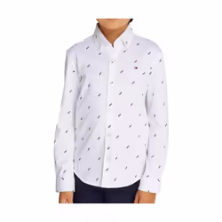 Chemise Blanche/Bleu/Rouge Garçon Tommy Hilfiger Allover