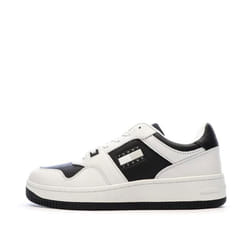 Baskets Blanches/Noires Homme Tommy Hilfiger Tjm Retro Basket