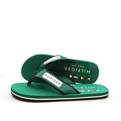Tongs Vertes Homme Tommy Hilfiger Patch